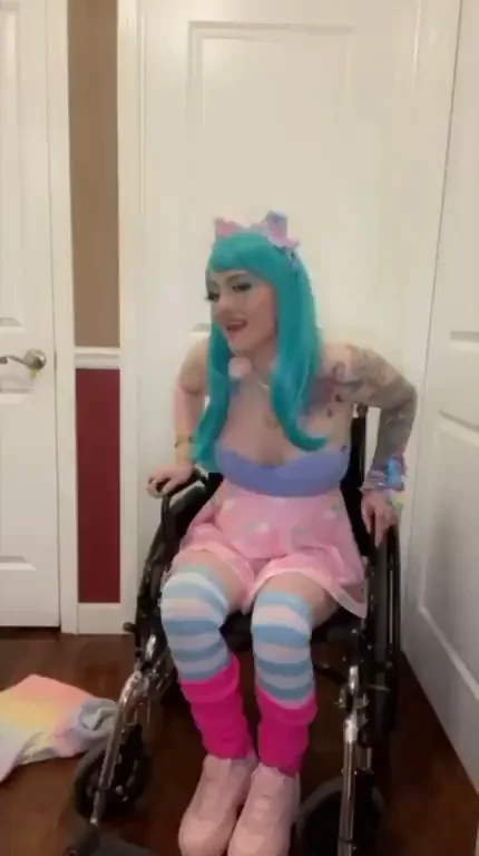 Any love for a big booty blue haired girl in a wheelchair? ?