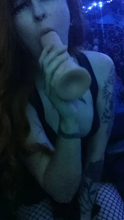 Slutty Babe Sucks Thick Dildo Like It's Your Cock