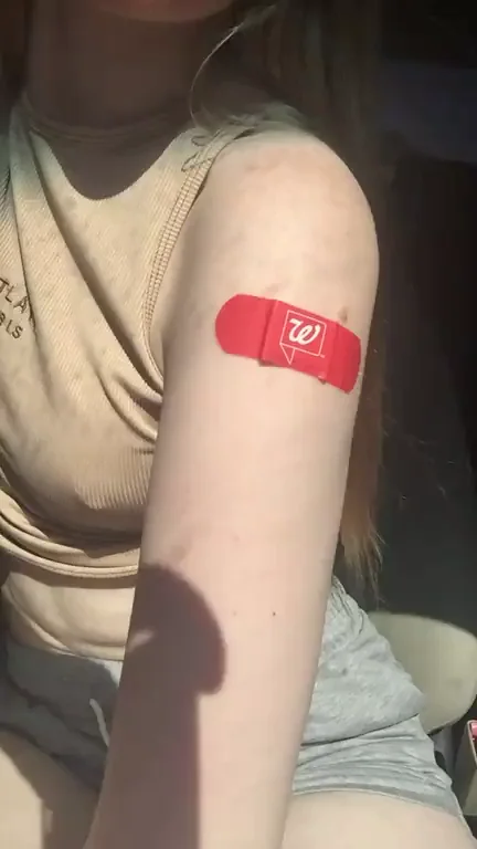 A fully vaccinated celebratory titty drop