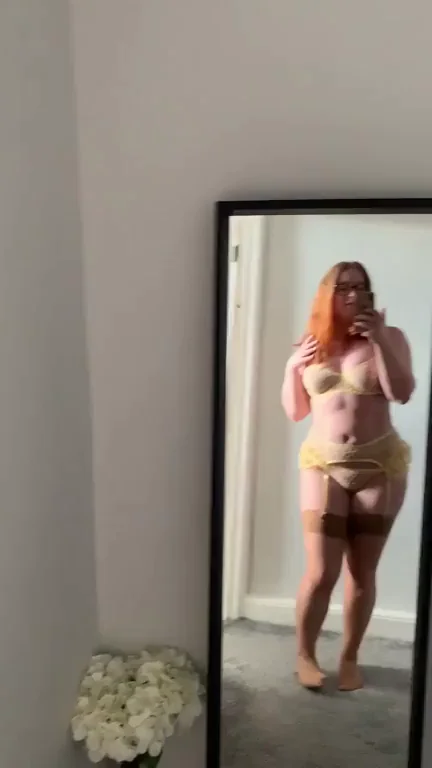 I love wearing nude thigh highs…