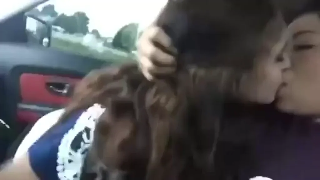 Campus Slut's Three-Finger Pussy Pounding in Red Ride