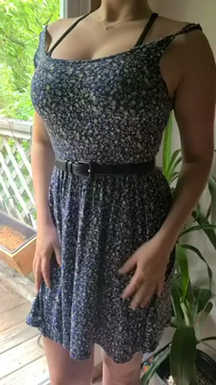 Busty Tease Drops Dress, Massive Tits Spill Out on Balcony