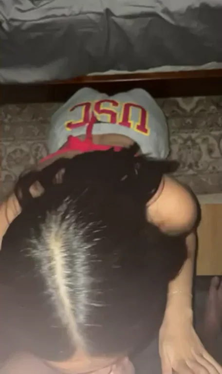 First-Time Slut Sucks Cock on Camera 😍🍆💦
