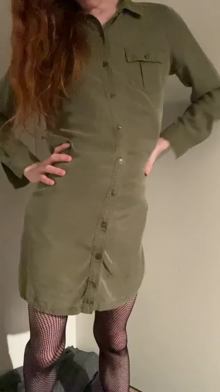 Trans Hottie Teases in Green Dress Before Epic Cum Ending