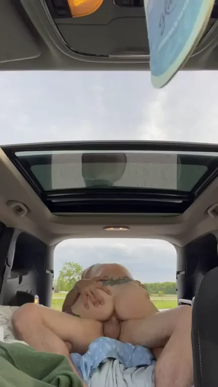We pulled over to fuck and decided to give traffic a show