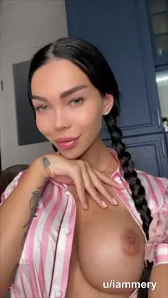 Exotic Shemale Tease: Flashing Perky Tits & Thick Cock Bulge?