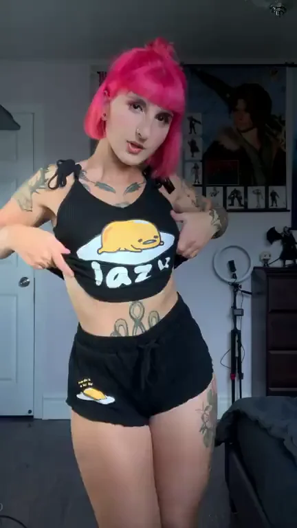 Big Booty Cake with Perky Cherry Nipples: Pink-Haired Slut Tease