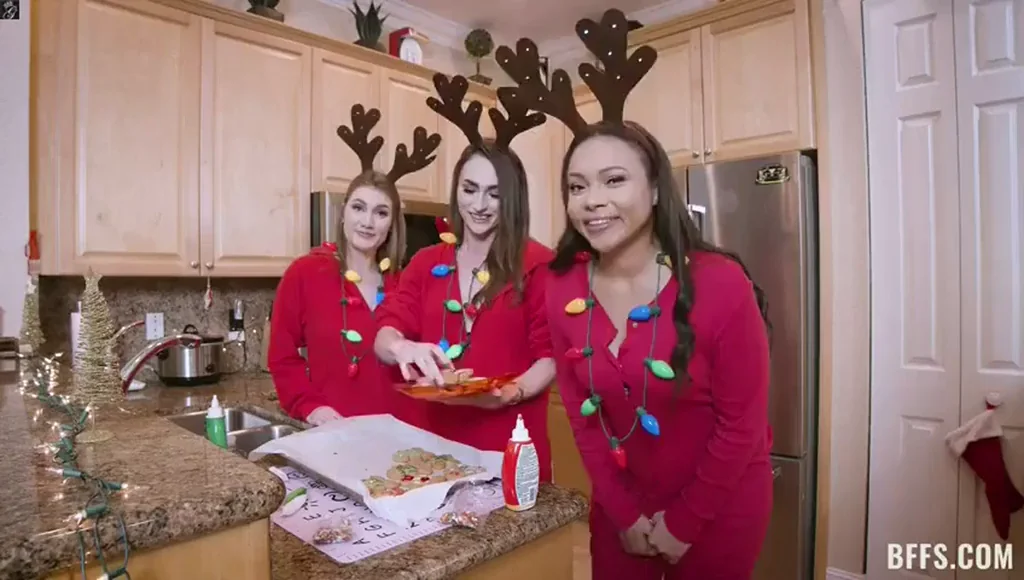 🎅 Naughty Santa Busted by Horny Elf Teens 🍆💦