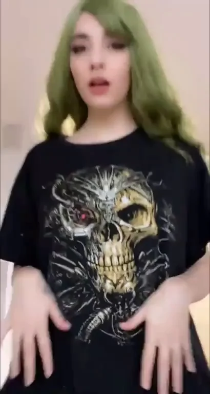 Goth College Cutie Obsessed with Her Perky Little Tits!