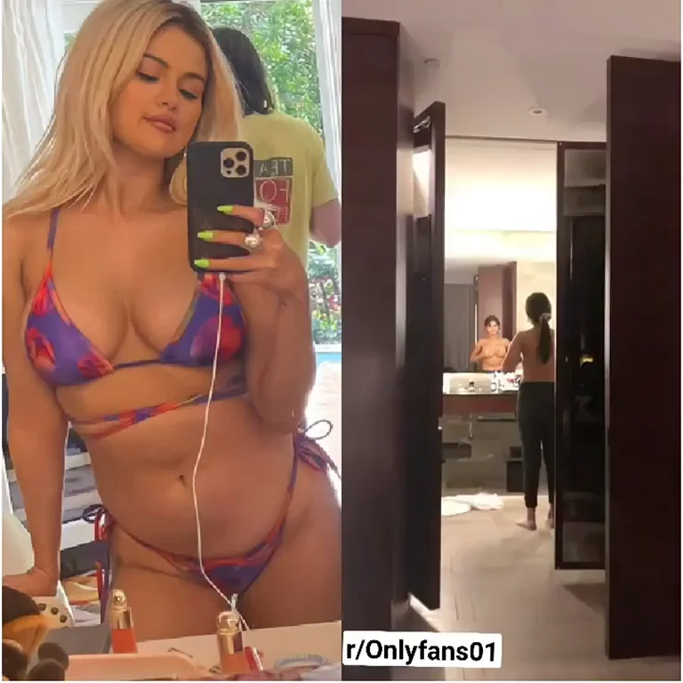 Childhood Crush Selena Gomez? Busty Bikini Tease & Naked Tits Mirror Flex 🔥👙