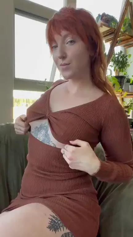 🔥 Perfect Dress Hugging My Perky Little Tits 😈