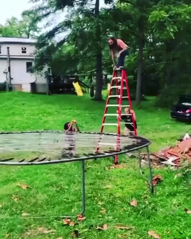 Jumping on a "trampoline"