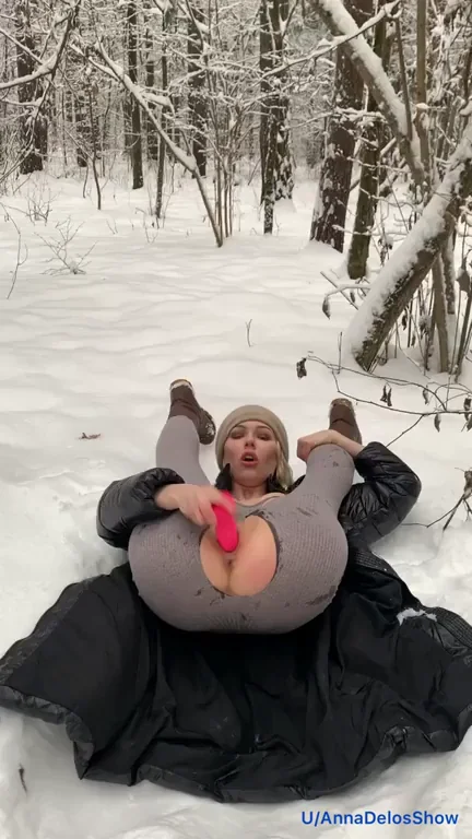 Like What You See? ❄️🔥 Public Snow Dildo Fuck 💦