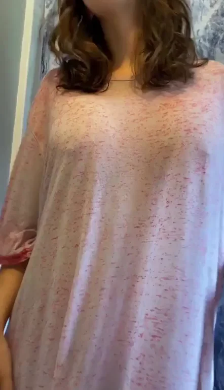 Nightshirt Tease: Perky Tits & Dripping Pussy Reveal