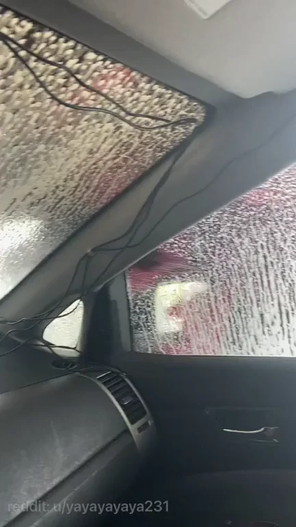 At the car wash…