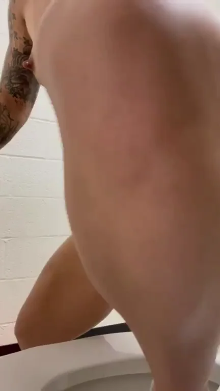 🟡 Inked Slut Squats Over Toilet: Be My Piss Guzzler? 💦