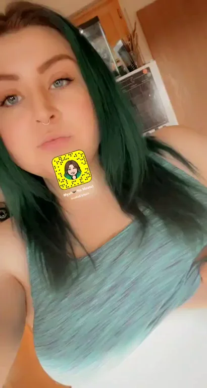 Green-Haired College Slut Flashes Perky Titties in Kitchen Tease