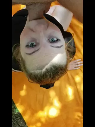 Daddy Nooo! 😩💦 Upside-Down Face Fuck Facial Beg 😈🍆