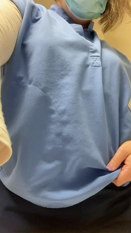 Nurse's Naughty Titty Drop Tease