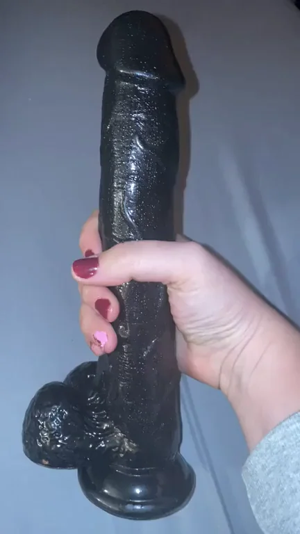Gripin' This 12" Black Beast Dildo 😈🍆💦