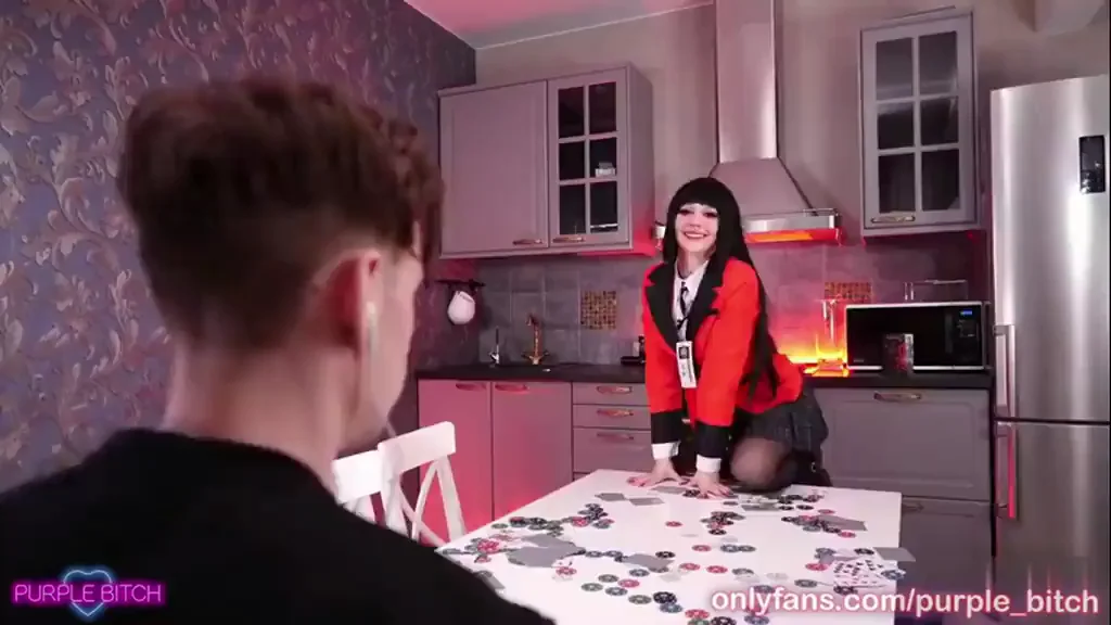 Yumeko Cosplay Loser Spreads Pussy & Ass 🍑💦 [Kakegurui Purple Bitch]