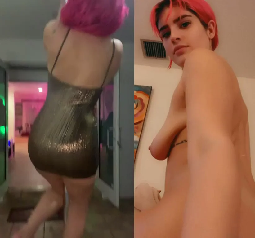 Pink-Haired Latina Thot Twerks Her Juicy Ass on Pole for BBC Cravings