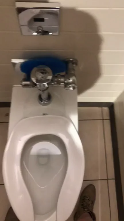 Messing up a public bathroom