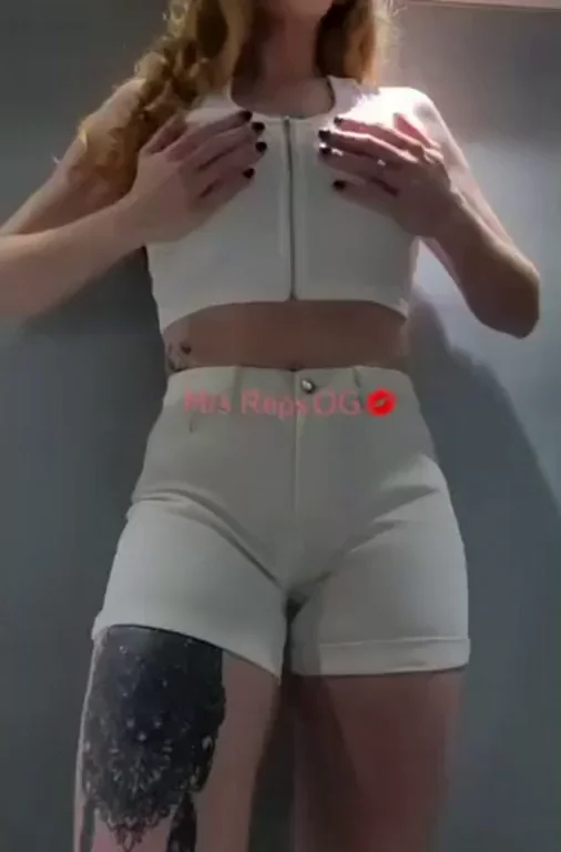 White Zip Tease: Massive Tits Drop Out 😍🔥