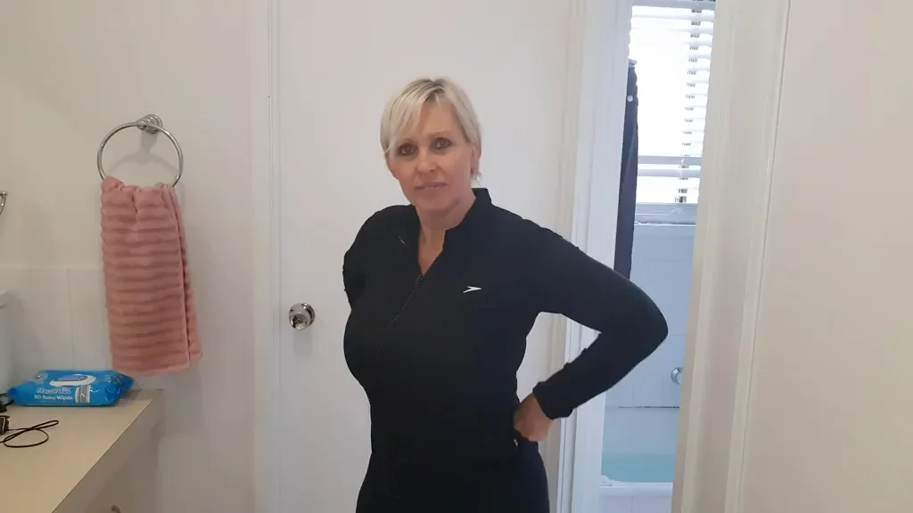 Getting ready for a nice warm bath after my workout ? xx 56yo (f) (OC) ??