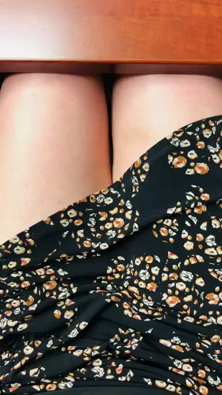 Playing with my pussy at my desk