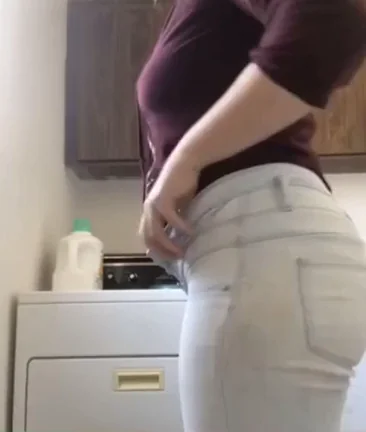 Wife's Juicy Chubby Booty Tease in Tight Whites ?