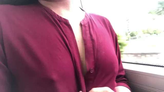 If you like my tits well enough, I’ll release them both in the bus