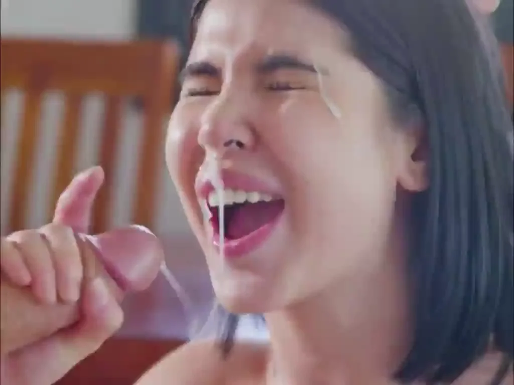 Cute teen gets massive facial