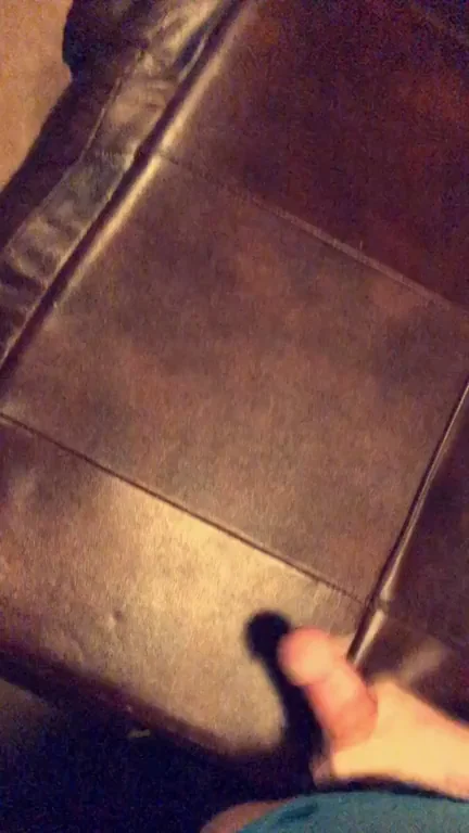 Thick Cum Squirts on Leather 😍💦 Hmu for More!