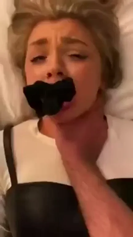 Blonde Babe Gagged with Black Panties in Rough Play
