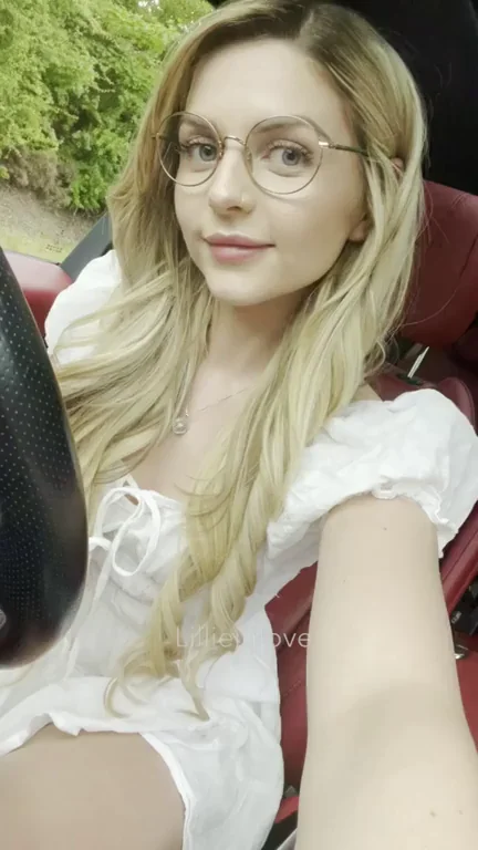 Petite Blonde Teases Pussy Upskirt in Car 🚗💦 Would You Jump In? 😈