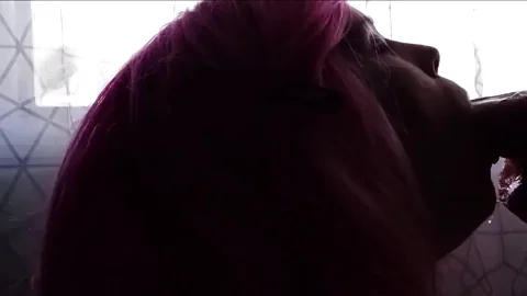 Too Much Cock for This Hungry Purple-Haired Slut? 🍆💋