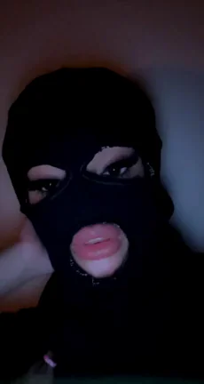🔥 Small Tits Slut in Balaclava Enters the Chat 😈👅