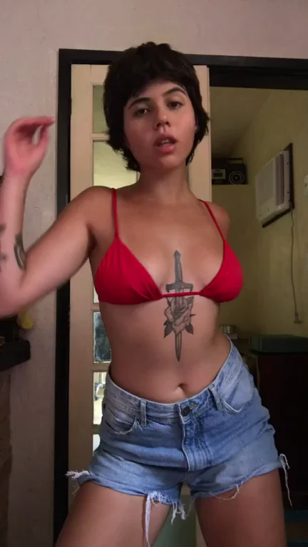 Beach Babe Reveals Epic Tan Lines and Huge Tits Surprise