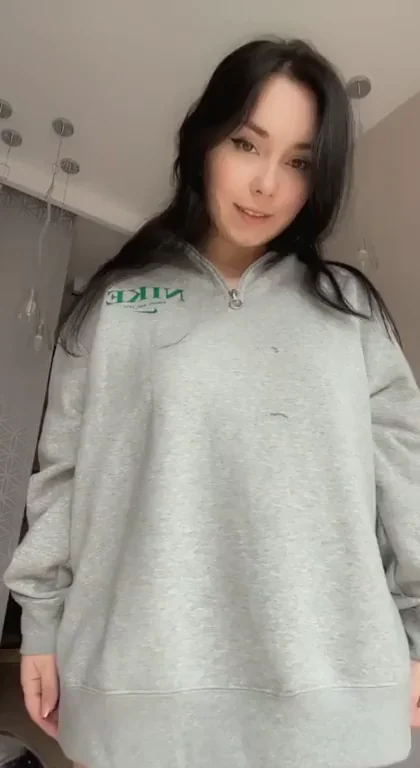 Hoodie Tease: Jaw-Dropping Tits Bigger Than You Thought!