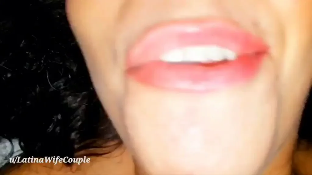 Cum In Mouth with Red Lipstick
