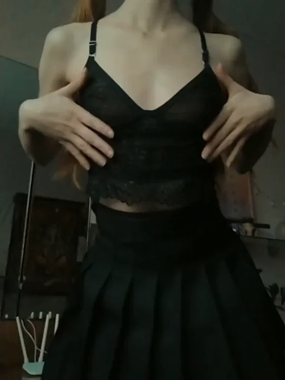 Girlfriend's Naughty Strip Tease in Black Lingerie
