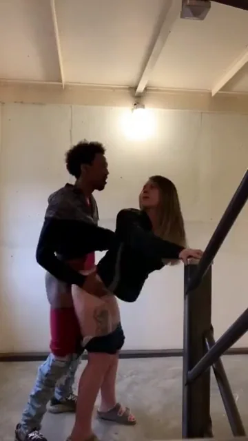 Snucked Out To Fuck In Stairway With Random Dude