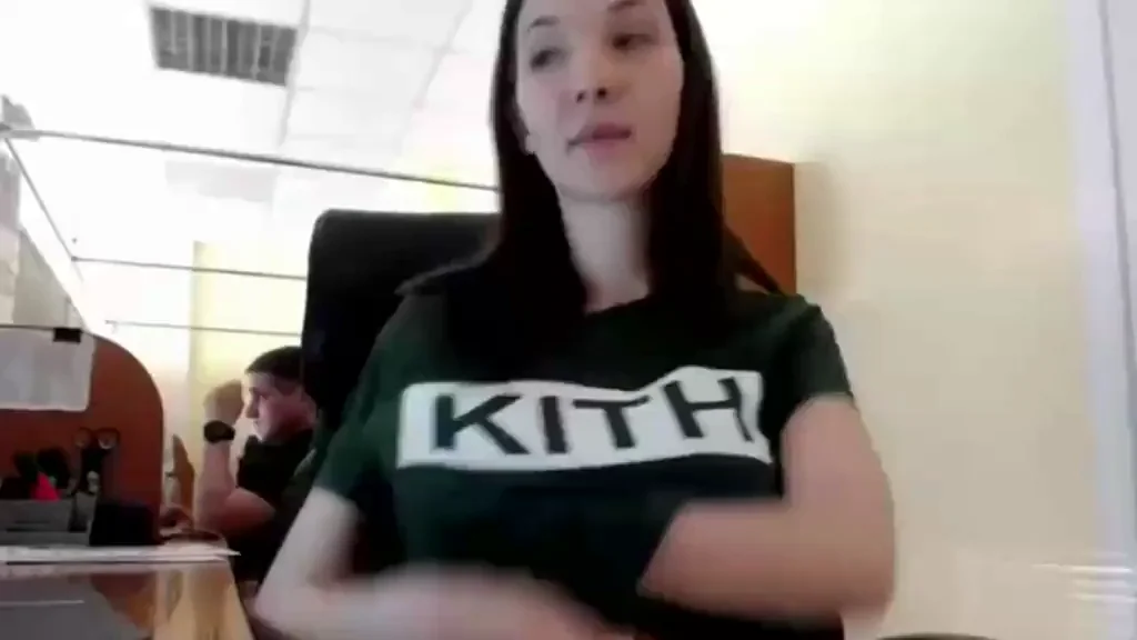 In her office