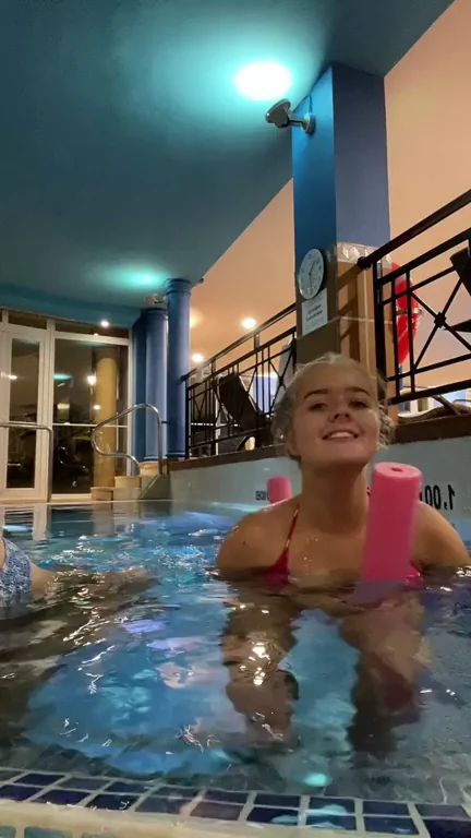 TikTok Slut's Massive Tits Shock Poolside!