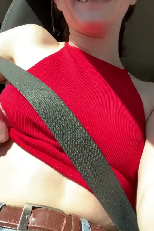 Think you’d get hard if you caught me flashing in my car? ?
