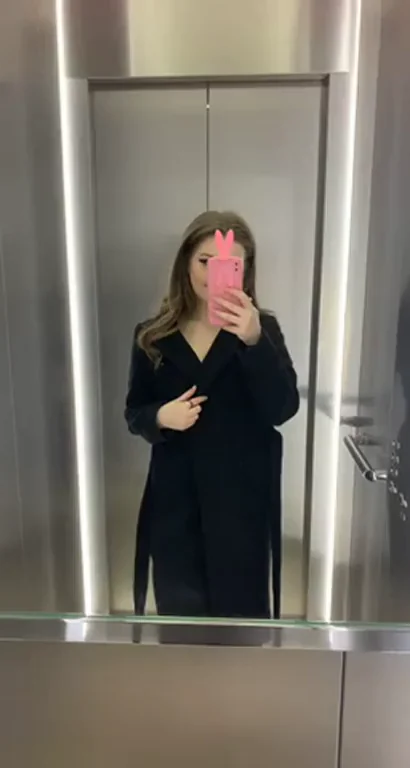 [gif] Back in the school elevator, no-one in class knows whats under the coat, kinda hope they find out <3