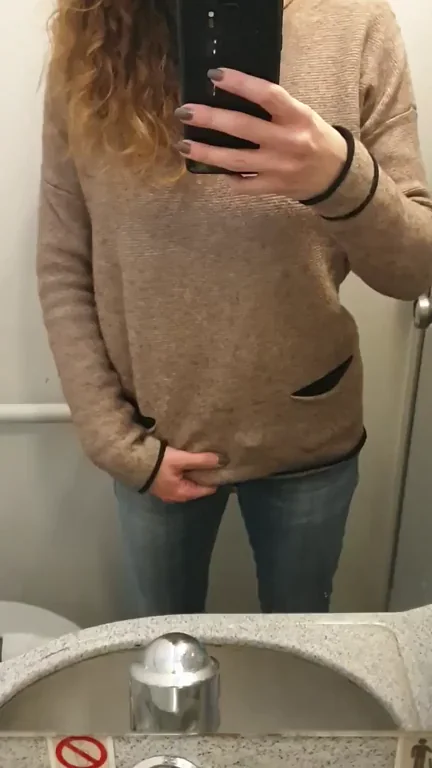 Just a tease because, you know, restrooms of the airplane are so small ?