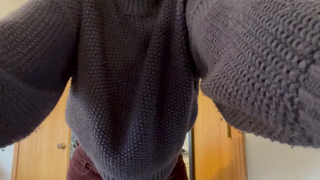 letting the girls out of the sweater
