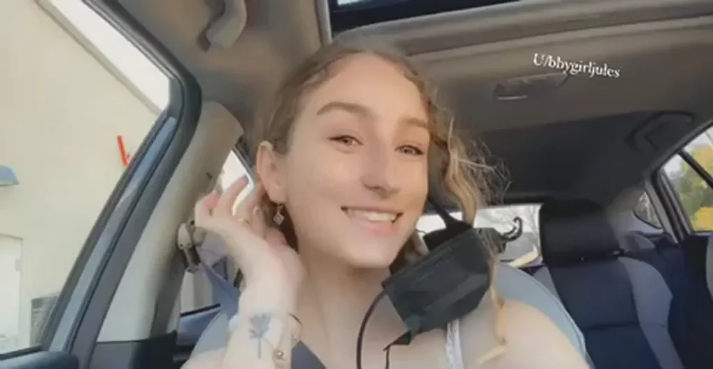 Drive-Thru Tease: Horny Slut Flashes Perky Tits in Traffic